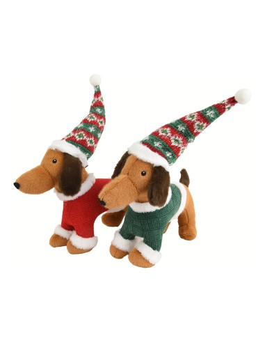 Perro peluche navideño colores surtidos 12 x 37 x 31 cm