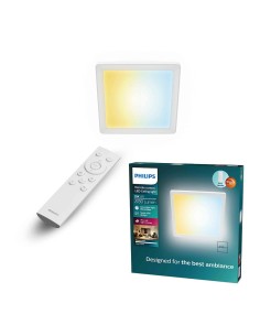 Plafón cuadrado blanco valen, 17 w, 2050 im, 2200-6500 k, 395 x 37 x 395 mm 2