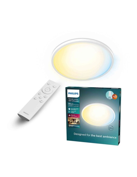 Plafón redondo blanco valen, 16 w, 2000 lm, 2200 - 6500 k, ø291 x 24 mm