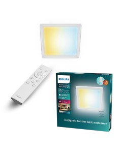 Plafón cuadrado blanco valen, 13 w, 1550 im, 2200-6500 k, 295 x 37 x 295 mm 2