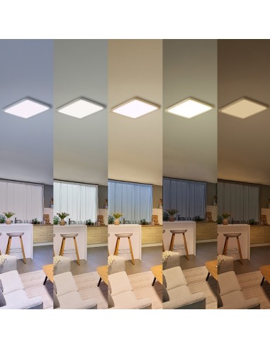 Plafón cuadrado blanco valen, 13 w, 1550 im,...