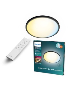 Plafón redondo negro valen, 32 w, 4100 im, 2200-6500 k, ø541 x 28 cm 2