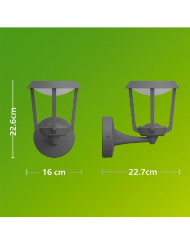 Aplique de exterior led nuvy antracita 4,3 w,...