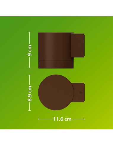 Aplique de exterior led fylx 5 w, marrón