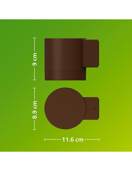 Aplique de exterior led fylx 5 w, marrón