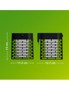 Aplique solar led hara negro 3,8 w, 400/10 lm, 2700 k 2