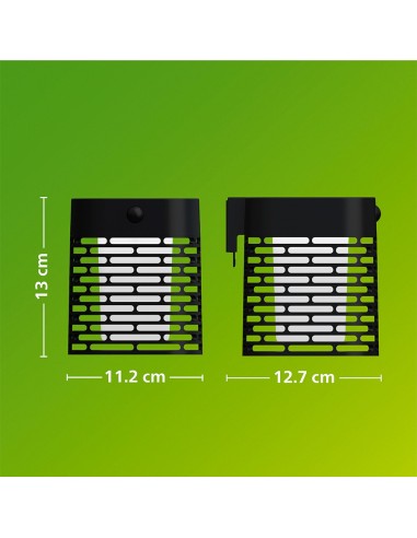 Aplique solar led hara negro 3,8 w, 400/10 lm,...