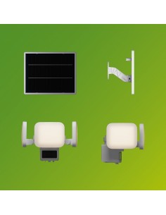 Luz de seguridad solar zyren blanca 24,5 w, 4000/50 im, 5000 k 2