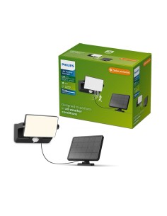 Luz de seguridad solar fyns negra 8,2 w, 1000/50 im, 3000 k