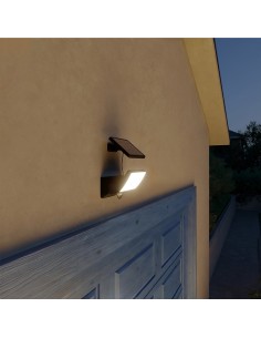 Luz de seguridad solar fyns negra 8,2 w, 1000/50 im, 3000 k 2