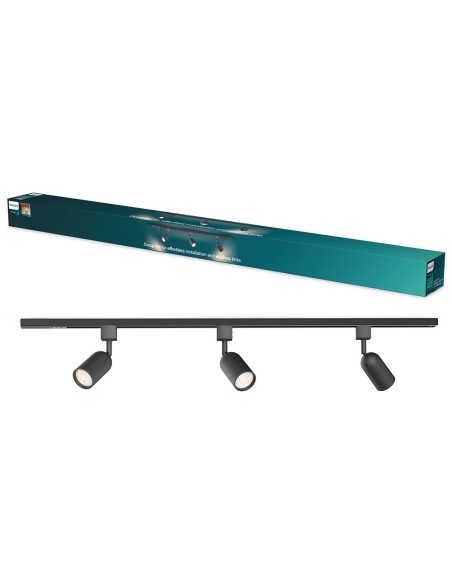 Sistema de riel easylink 3 proyectores, shea, 5 w, negro