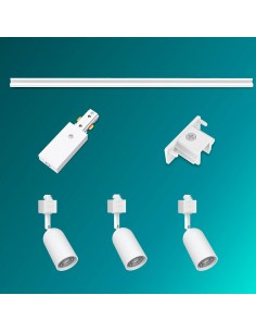 Sistema de riel easylink 3 proyectores shea, 5 w, blanco 2