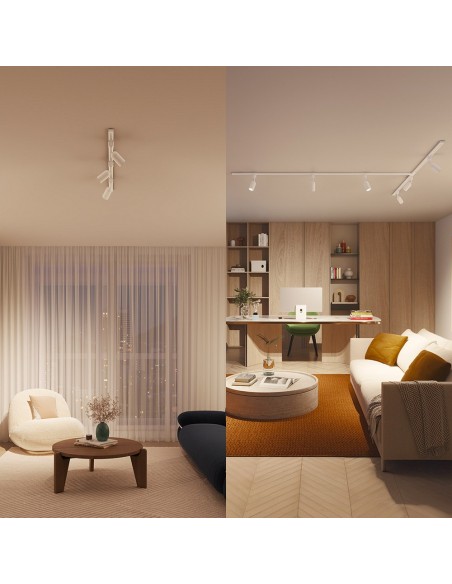 Sistema de riel easylink 3 proyectores shea, 5 w, blanco