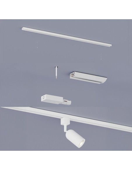Sistema de riel easylink 3 proyectores shea, 5 w, blanco