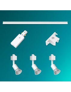 Sistema de riel easylink 3 proyectores, tobia, 5 w, blanco 2