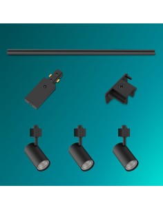 Sistema de riel easylink 3 proyectores, zilo, 5 w, negro 2