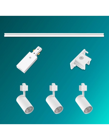 Sistema de riel easylink 3 proyectores, zilo, 5 w, blanco