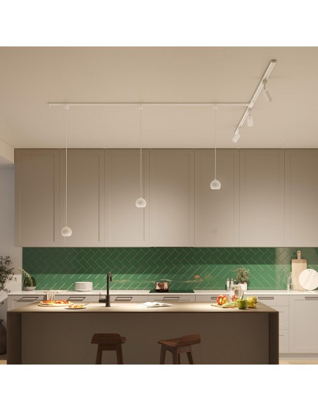 Lámpara easylink de techo, suspendida, colby gu10, blanca, ø100 x 1360 mm