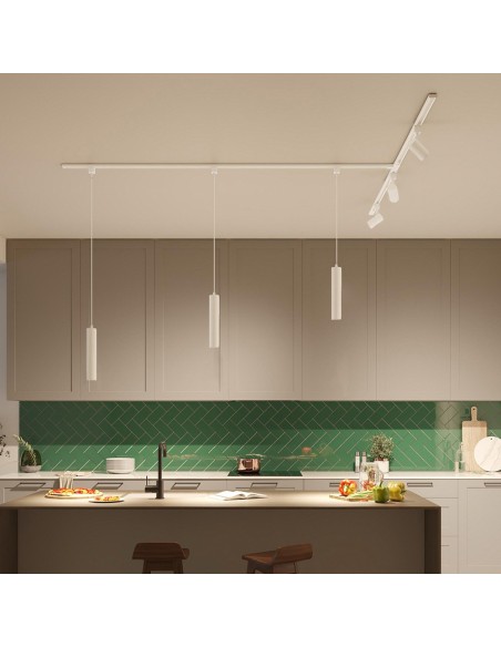 Lámpara easylink de techo, suspendida, paxie gu10, blanca, ø60 x 1550 mm