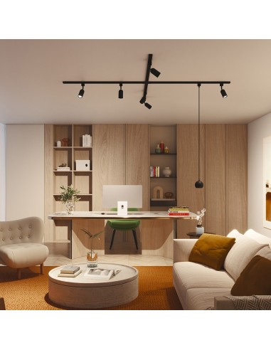 Riel de extensión easylink 1 m, negro