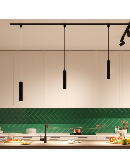 Riel de extensión easylink 1 m, con alimentación, negro