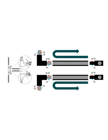 Conector en l sentido horario easylink, negro