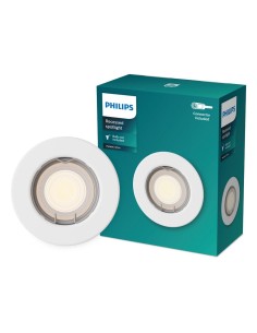 Aro empotrable redondo de metal, modelo peridot, fijo, gu10, blanco, ø8,3 cm