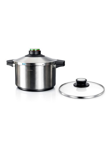Olla a presión prêst 6 l acero inoxidable 18/10, incluye tapa de cristal, ø24 cm