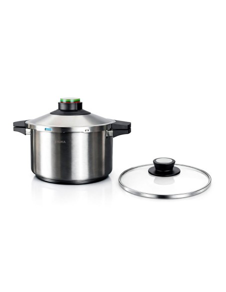 Olla a presión prêst 6 l acero inoxidable 18/10, incluye tapa de cristal, ø24 cm