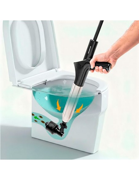 Desatascador de aire comprimido de alta presión con 7 accesorios