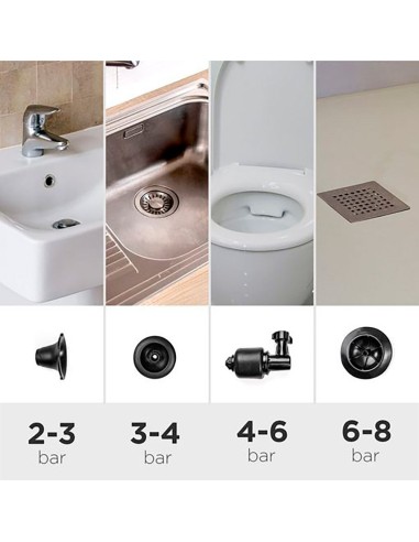 Desatascador de aire comprimido de alta presión...