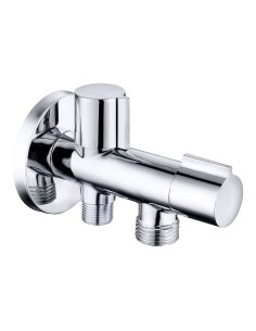 Válvula de escuadra doble ½ x ½ x 3/8 pulg, 114 x 67 mm