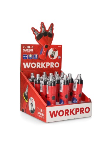 Destornillador de carraca, cabeza articulada, 7...