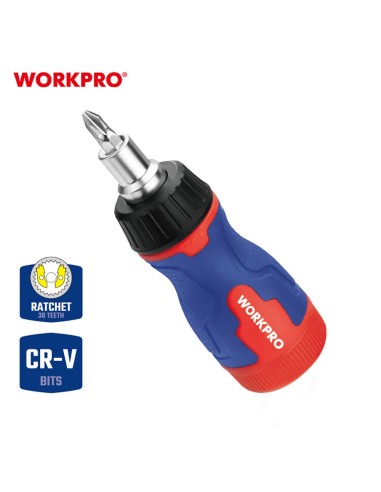 Destornillador corto de carraca, 8 en 1, 115 x...