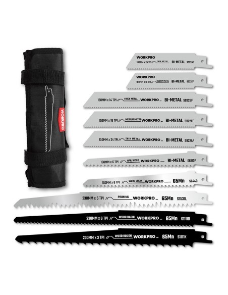 Hojas de sierra sable mixtas 10+10, juego 20 piezas