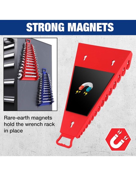 Soporte magnético para llaves, triangular, 15 posiciones, 345 x 188 x 48 mm