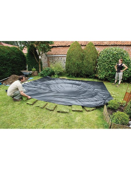 Lona de pvc para cualquier tipo de estanque, negra, aqualiner, 2 x 3 m