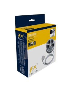 Base de enchufe múltiple 4 tomas redonda + usb, 1,4m cable 2