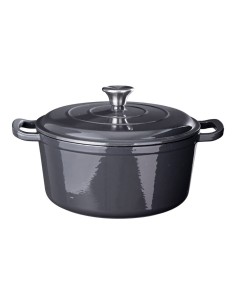 Cacerola de hierro fundido esmaltado color gris, ø26 x 12 cm