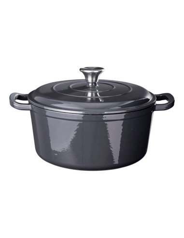 Cacerola de hierro fundido esmaltado color gris, ø26 x 12 cm