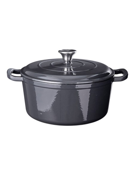 Cacerola de hierro fundido esmaltado color gris, ø26 x 12 cm