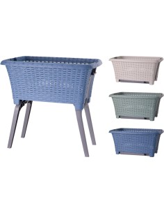 Cesta de ropa con patas plegables, colores surtidos, 60 x 40 x 57 cm