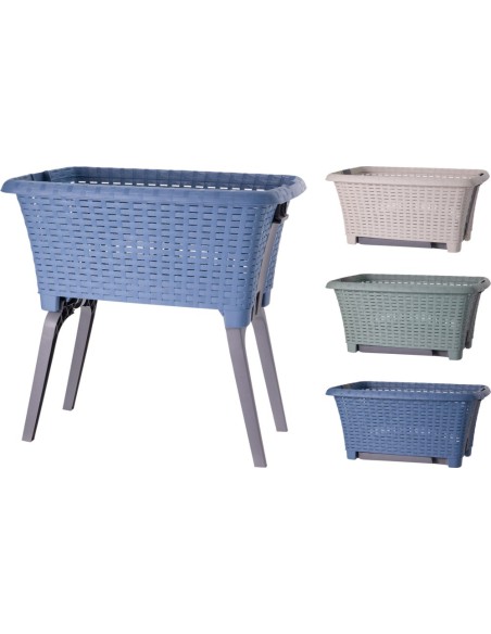 Cesta de ropa con patas plegables, colores surtidos, 60 x 40 x 57 cm