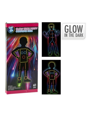 Set fiesta, brilla en la oscuridad, caja con 58 piezas