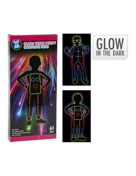 Set fiesta, brilla en la oscuridad, caja con 58 piezas