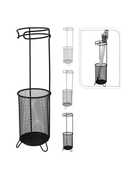 Paragüero de metal negro, ø18 x 50 cm