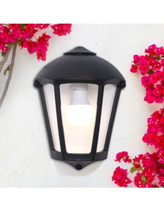 Farol de pared fabio, transparente, e27, negro, 215 x 120 x 290 mm 2