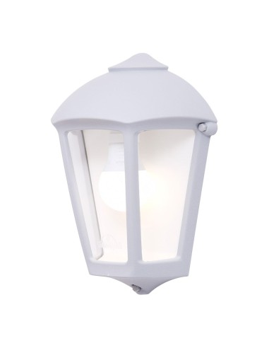 Farol de pared fabio, transparente, e27, blanco, 215 x 120 x 290 mm