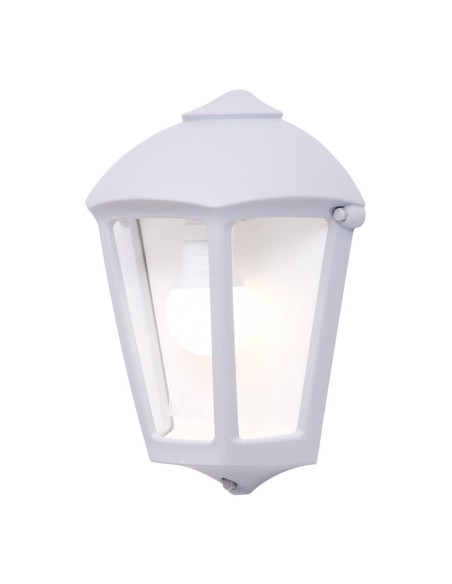 Farol de pared fabio, transparente, e27, blanco, 215 x 120 x 290 mm