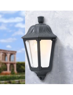 Farol de pared iesse, transparente, e27, negro, 220 x 105 x 350 mm 2